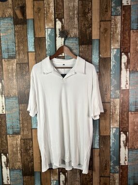 Men's White Short-Sleeve Polo - Lightweight Casual